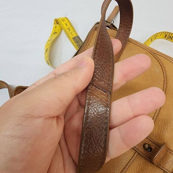 Lucky Brand Small Crossbody Brown Leather Handbag Aged Distressed - Picture 10 of 10